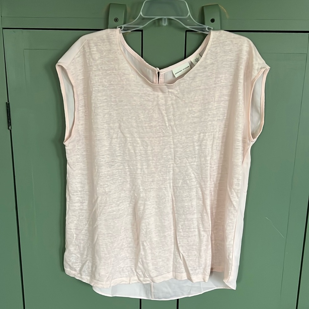 ADRIENNE VITTADINI pink short sleeve blouse